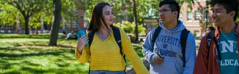 students walking at Murkland